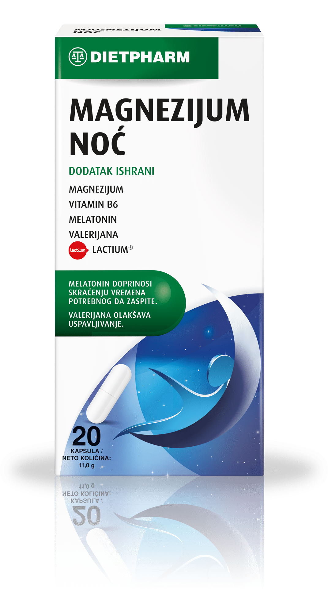 DIETPHARM MAGNEZIJUM Noć 20 kapsula - slika 1