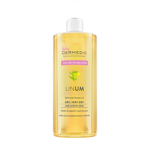 DERMEDIC Linum Emolient Baby kupka i ulje za tuširanje 500ml - slika 1