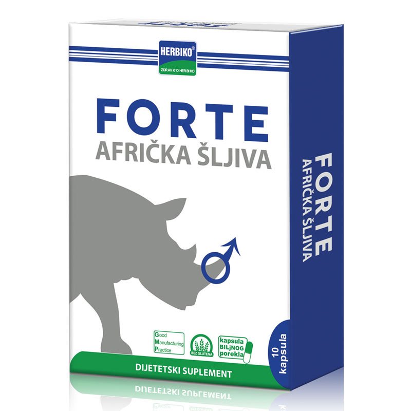 Herbiko Afrička šljiva® Forte, 10 kapsula - slika 1