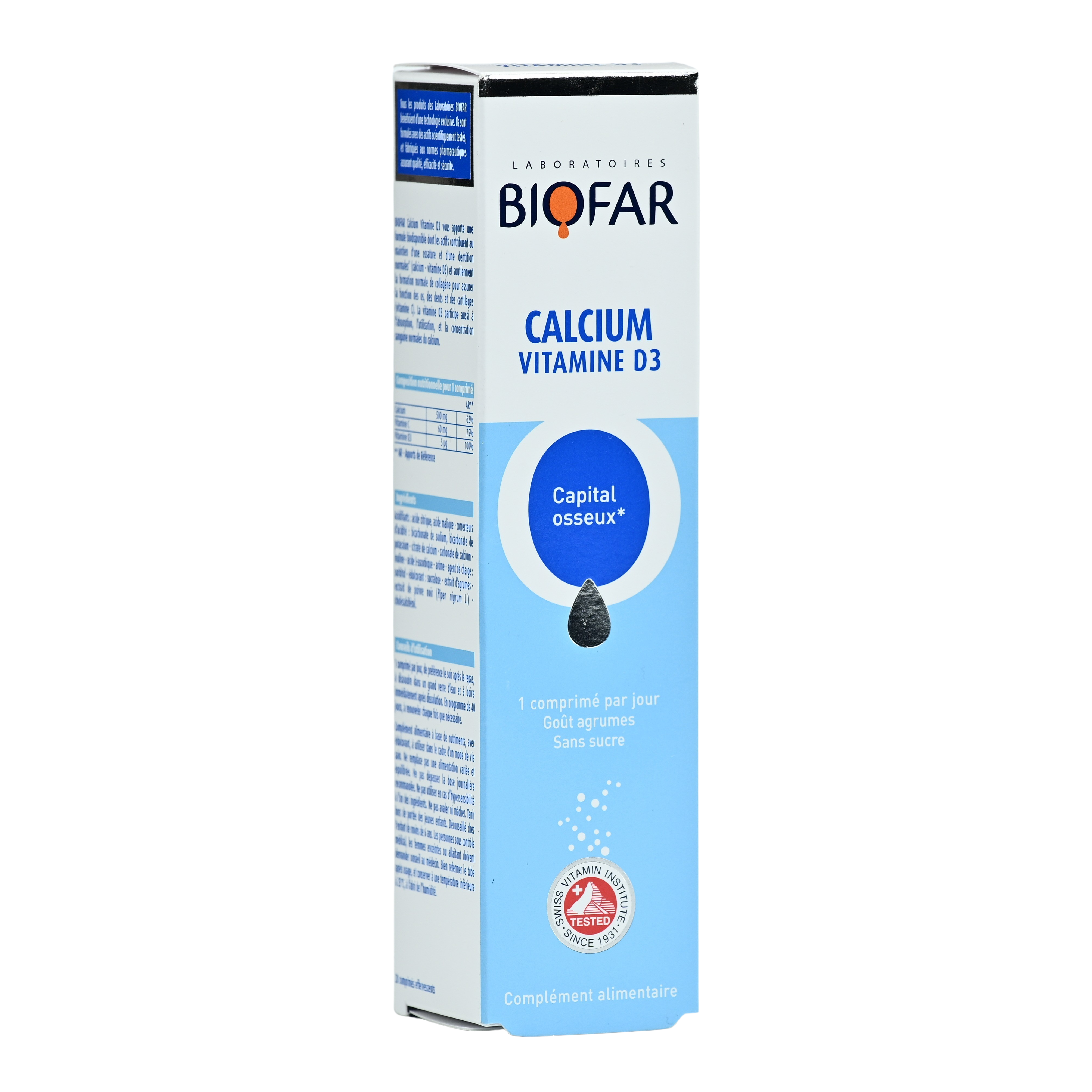 BIOFAR CALCIUM+D3 20 šumaćih tableta - slika 1