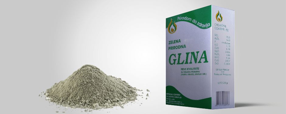 Zelena prirodna glina za spoljašnju upotrebu 200g - slika 1