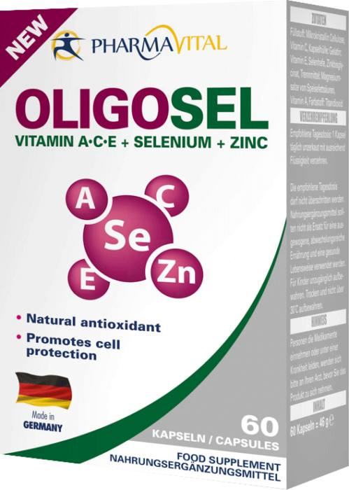 PHARMAVITAL Oligosel A C E + Selen + Zinc kapsule a60 - slika 1
