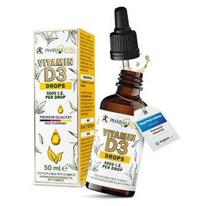 PHARMAVITAL VITAMIN D3 KAPI 5000 I.E. Visokokvalitetni vitamin D, za održavanje normalnih kostiju, zuba, imunitet.