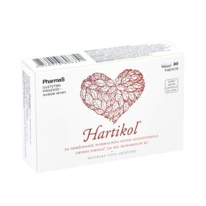 PharmaS HARTIKOL 30 kapsula, Za snižavanje i održavanje normalne razine kolesterola u krvi