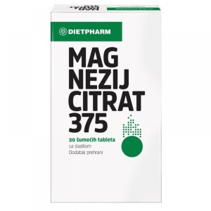 DIETPHARM Magnezij citrat 375mg 20 šumećih tableta