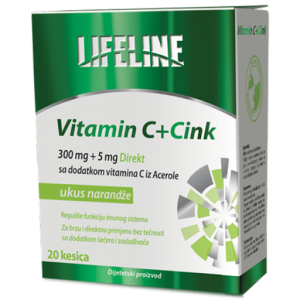 LIFELINE Vitamin C+Cink Direkt 20 kesica