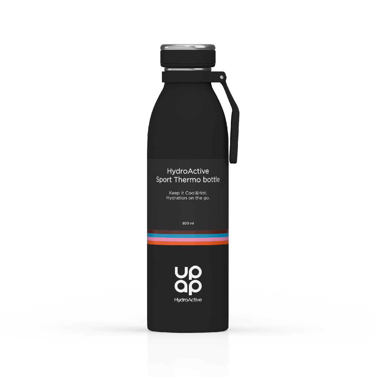 UpAp HydroActive Sport Thermo boca 500 ml crna - slika 1